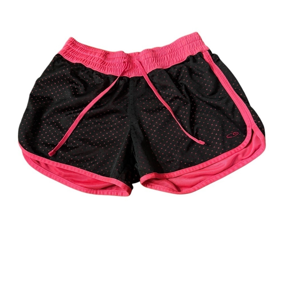 c9 by Champion Activewear Shorts Womens Black Pink Stretch Waist Drawstring